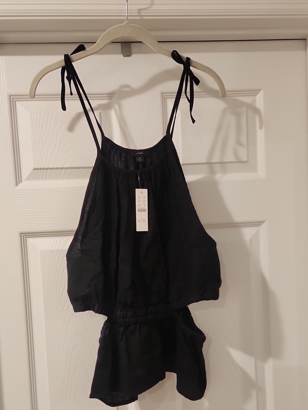 J Crew Side Cut-out Ribbon Tie Blouse